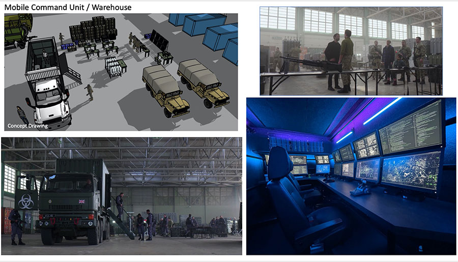Mobile Command Unit on ALEX RIDER Season 2 production design by Jan Walker