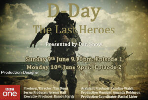 Advert for D-Day The Last Heroes - production design by Jan Walker